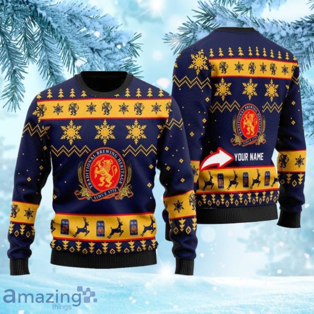 Funny Stroh’S Beer Personalized Ugly Christmas Sweaters Gift Christmas Product Photo 1