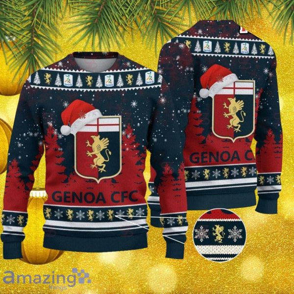 Genoa CFC Red Gathering 3D Sweater All Over Printed For Men And
