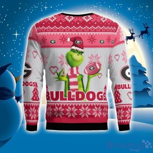 Georgia Bulldogs Grinch Snowflake Pattern Ugly Sweater Christmas Product Photo 2