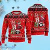 Georgia Bulldogs Ho Ho Ho Santa’s Reindeer Ugly Christmas Sweater Xmas Gift For Fans Custom Name
