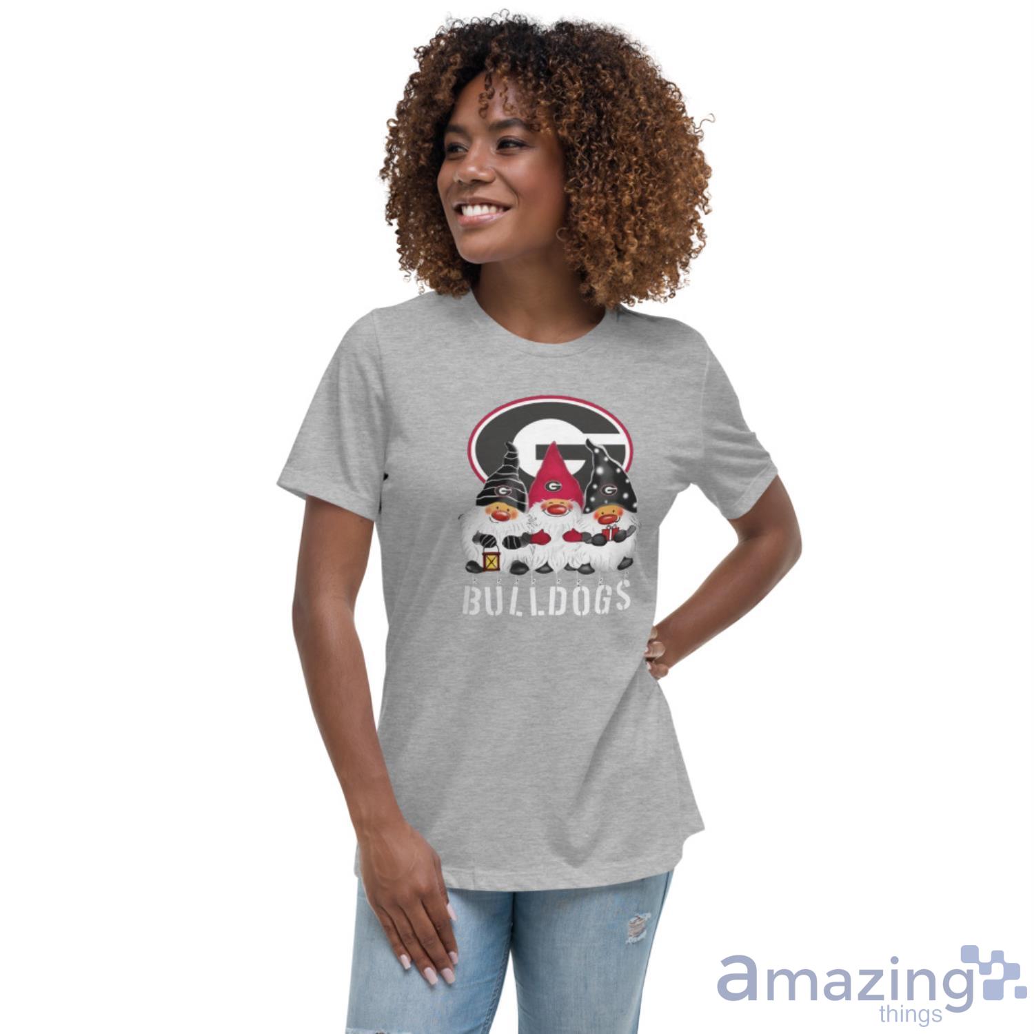 Georgia Bulldogs Logo Gnomies Shirt Christmas Gift image Georgia Bulldogs Logo Gnomies Shirt Christmas Gift - Women's Relaxed Short Sleeve Jersey Tee