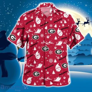 Georgia Bulldogs Santa Claus Christmas Pattern Cute Christmas Gift Hawaiian Shirt Product Photo 3