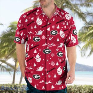Georgia Bulldogs Santa Claus Christmas Pattern Cute Christmas Gift Hawaiian Shirt Product Photo 4