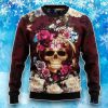 Get Festive With Skull Flower Christmas Ugly Sweater Hn161267 – Unique Holiday Attire