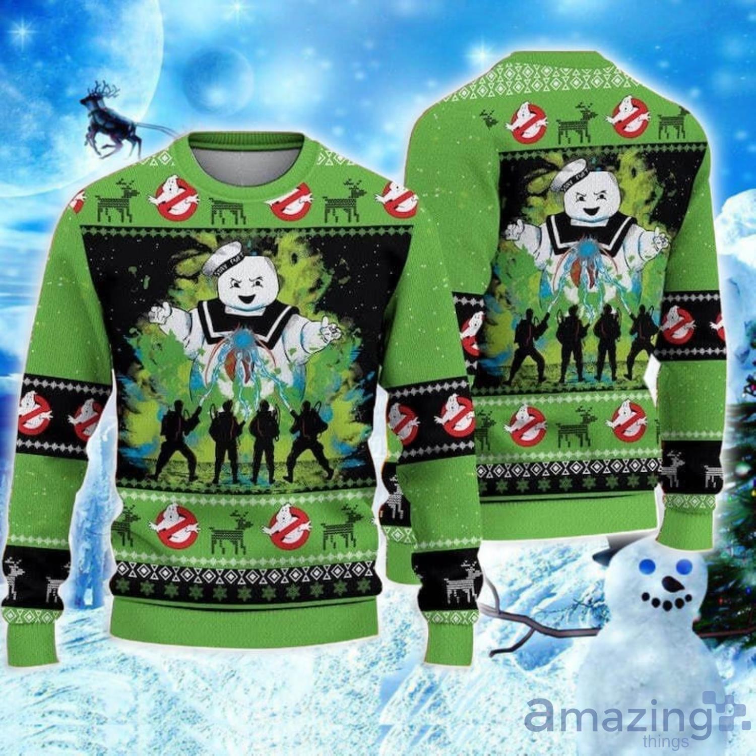 Ghost Horror Movie Christmas 3D Ugly Christmas Sweater image Ghost Horror Movie Christmas 3D Ugly Christmas Sweater Product Photo 1
