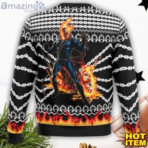 Ghost Rider Ugly Christmas Sweater 3D All Over Printed Sweater Christmas Gift Product Photo 3