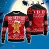 Gingerbread Bite Me Ugly Christmas Sweater Family Christmas Gift Ideas Christmas Sweater