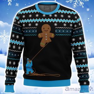Gingerbread Cookie Monster Ugly Christmas Sweater Product Photo 1