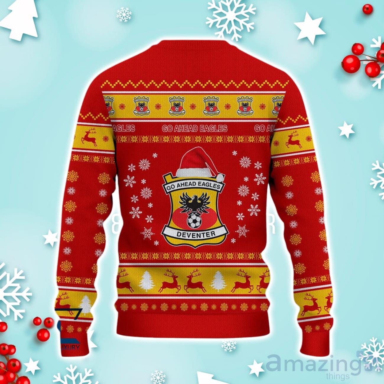 Go Ahead Eagles Ugly Christmas Sweater Ideal Gift For Fans image Go Ahead Eagles Ugly Christmas Sweater Ideal Gift For Fans Product Photo 3