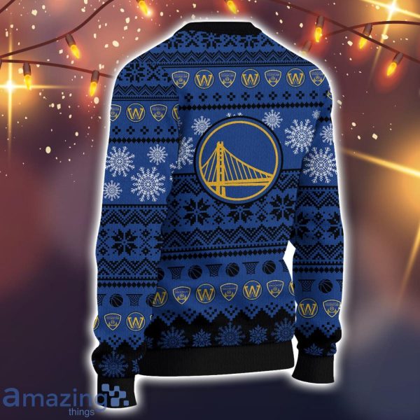 Golden State Warriors Christmas Sweater National Basketball 3D Ugly Christmas Sweater Men And Women Gift Product Photo 3