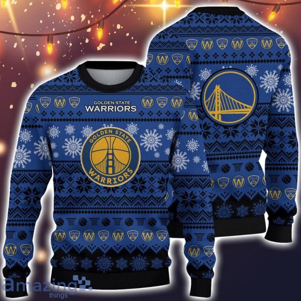 Golden State Warriors Christmas Sweater National Basketball 3D Ugly Christmas Sweater Men And Women Gift Product Photo 1