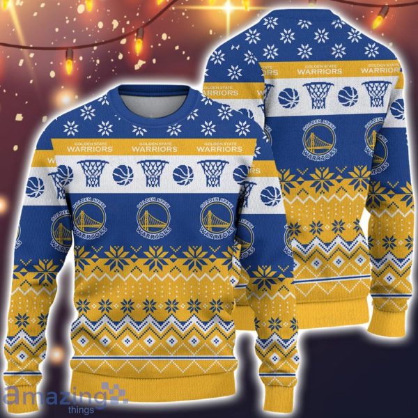 Golden State Warriors Christmas Sweater National Basketball Association Ugly Christmas Sweater All Over Printed 3D Sweater Product Photo 1