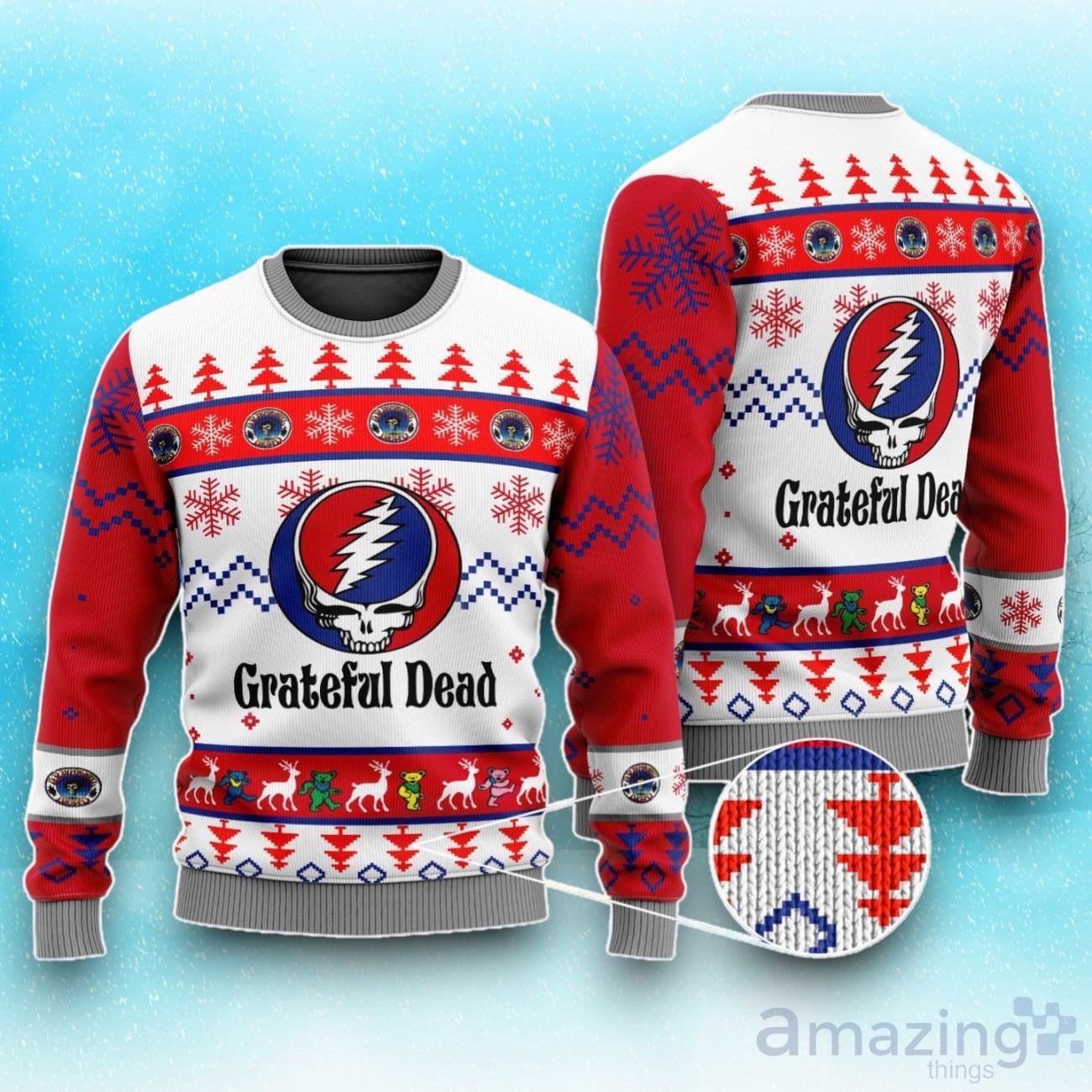 Grateful Dead Ugly Christmas Sweater For All image Grateful Dead Ugly Christmas Sweater For All Product Photo 1