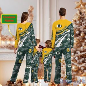 Green Bay Packers Custom Name Christmas Pajamas For Fans Product Photo 2