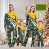 Green Bay Packers Custom Name Christmas Pajamas For Fans