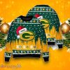 Green Bay Packers Symbol Wearing Santa Claus Hat Ho Ho Ho Ugly Christmas Sweater