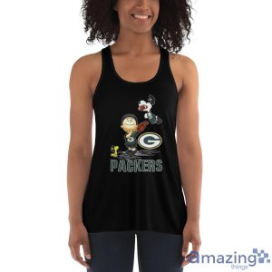Green Bay Packers The Peanuts T-Shirt Gift For Fans - Women's Flowy Racerback Tank