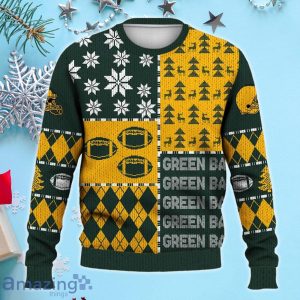 Green Bay Ugly Sweater Christmas, Retro Football American Sweatshirt Pattern 3D For Fans Product Photo 2