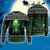Green Octopus The Call Of Great Old One 3D Ugly Christmas Sweater Gift For Family Christmas Gift