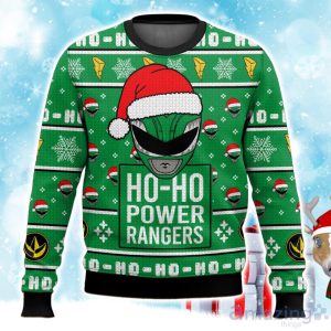 Green Ranger Ho-Ho Power Rangers Ugly Christmas Sweater Product Photo 1