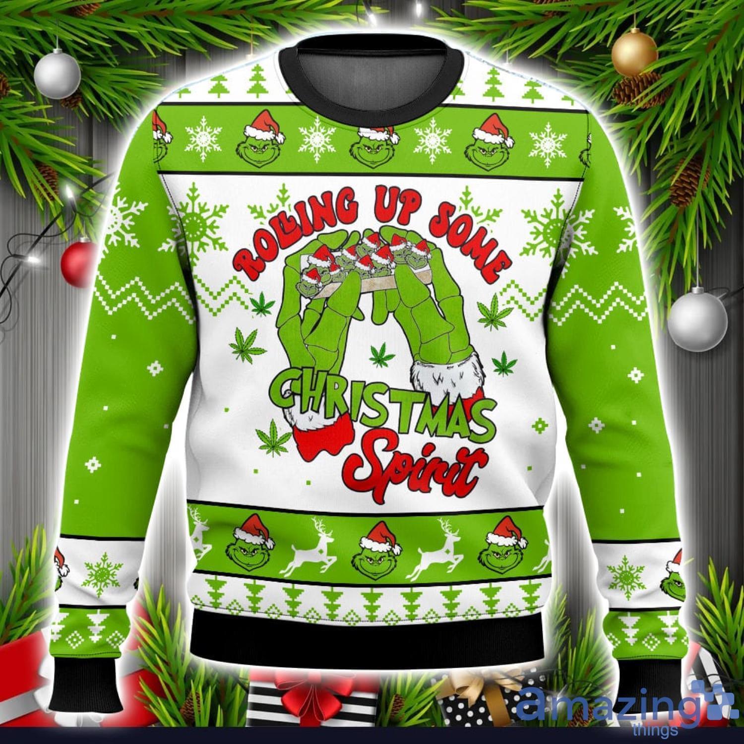 Grinch Rolling Up 3D Sweater Christmas Gift Ugly Christmas Sweater Xmas Gift Ideas image Grinch Rolling Up 3D Sweater Christmas Gift Ugly Christmas Sweater Xmas Gift Ideas Product Photo 1