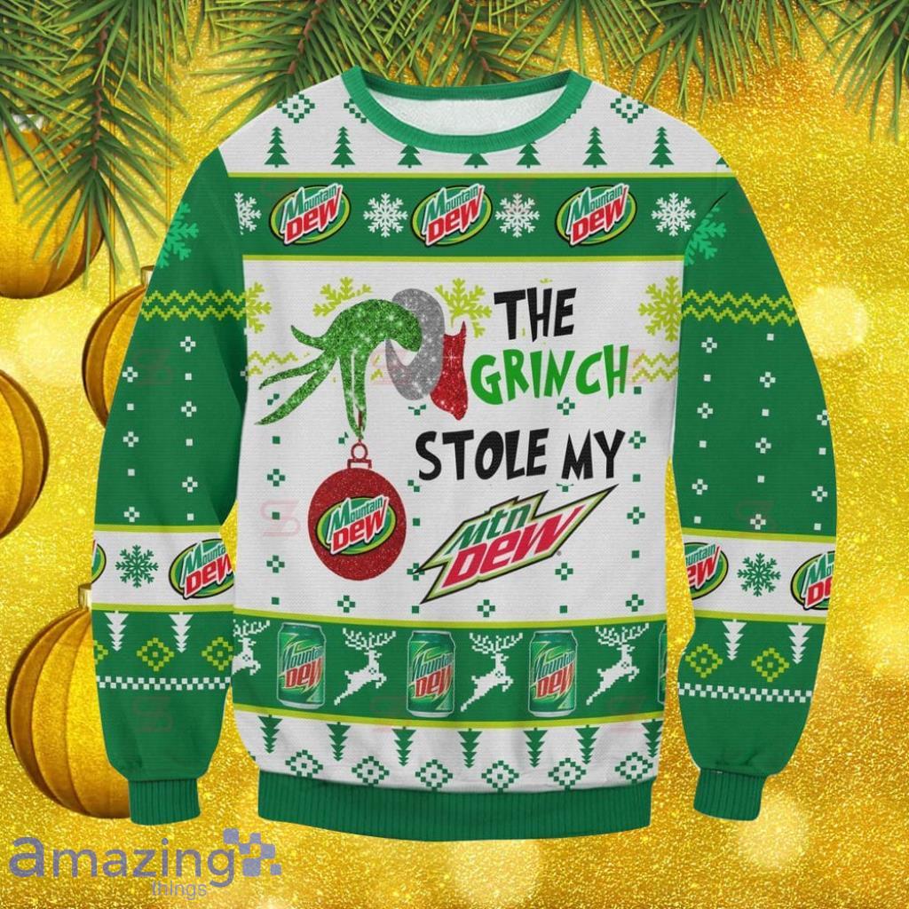 Grinch Stole Mountain Dew Ugly Sweater Christmas Gift For Men And Women Product Photo 1
