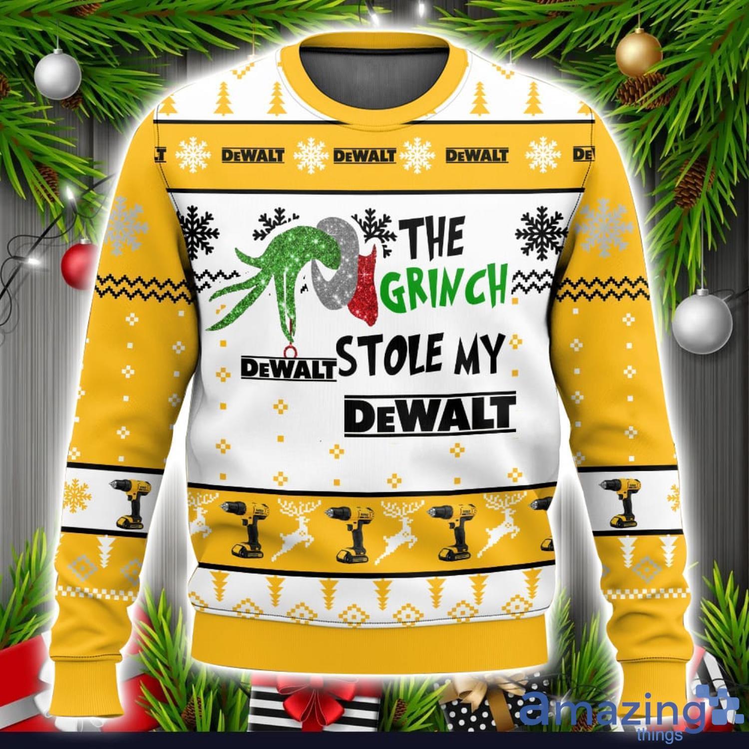 Grinch Stole My Dewalt 3D Ugly Christmas Sweater Men And Women