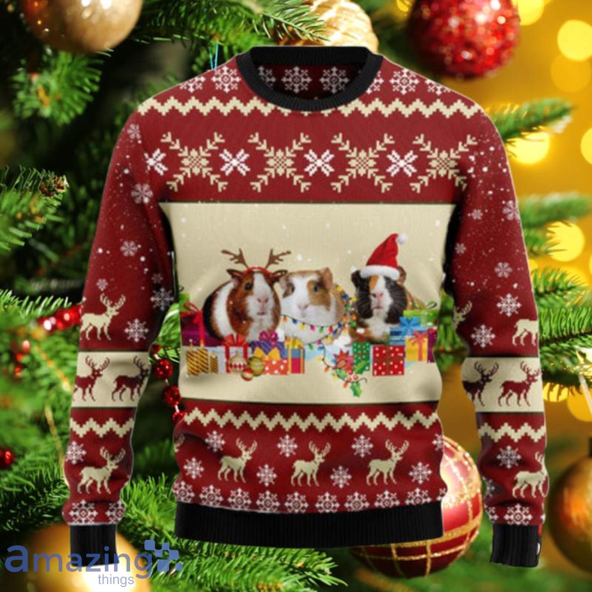 Guinea Pig Snow Ugly Christmas Sweater Best Gifts image Guinea Pig Snow Ugly Christmas Sweater Best Gifts Product Photo 1
