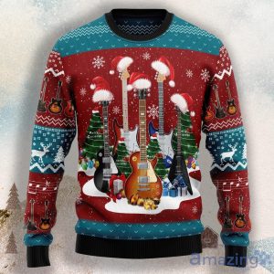 Guitar Christmas Ugly Christmas Sweater For Men & Women Product Photo 1