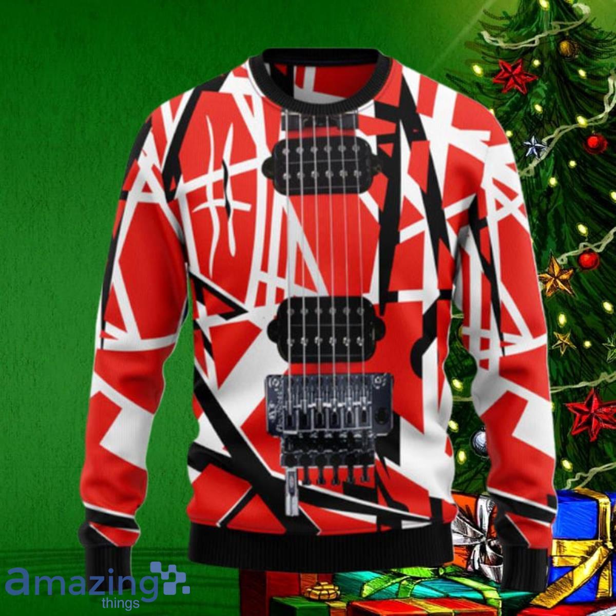 Guitar Ugly Christmas Sweater Ugly Christmas Sweaters Style Gift Product Photo 1