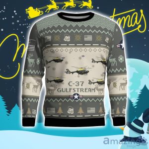 Gulfstream C-37 C37 Aircraft New Trend Veteran Sweater Ugly Christmas Sweater Gift For Christmas Product Photo 2