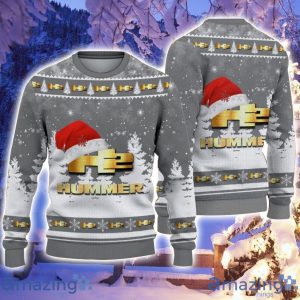 H2 Hummer Santa Hat Pattern Ugly Christmas Sweater For Men And Women Product Photo 1