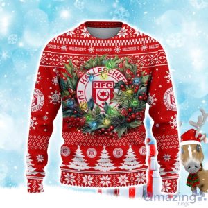 Hallescher FC Ugly Christmas Sweater Gift Ideas For Fans Product Photo 2