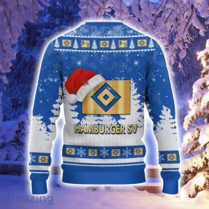 Hamburger SV Logo Wearing Santa Hat Ugly Christmas Sweater Christmas Gift 3D Sweater image Hamburger SV Logo Wearing Santa Hat Ugly Christmas Sweater Christmas Gift 3D Sweater Product Photo 3