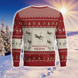 Handley Page Halifax Aircraft Red Ugly Chrisrmas Sweater Aircraft Lover Veteran 3D Sweater Winter Gift Product Photo 3