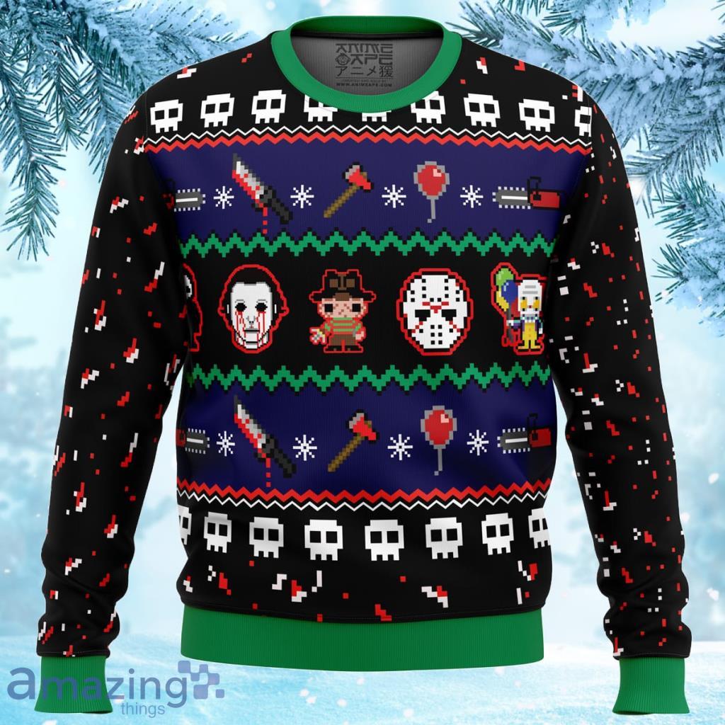 Happy Horrordays Ugly Christmas Sweater Gift For Men And Women image Happy Horrordays Ugly Christmas Sweater Gift For Men And Women Product Photo 1