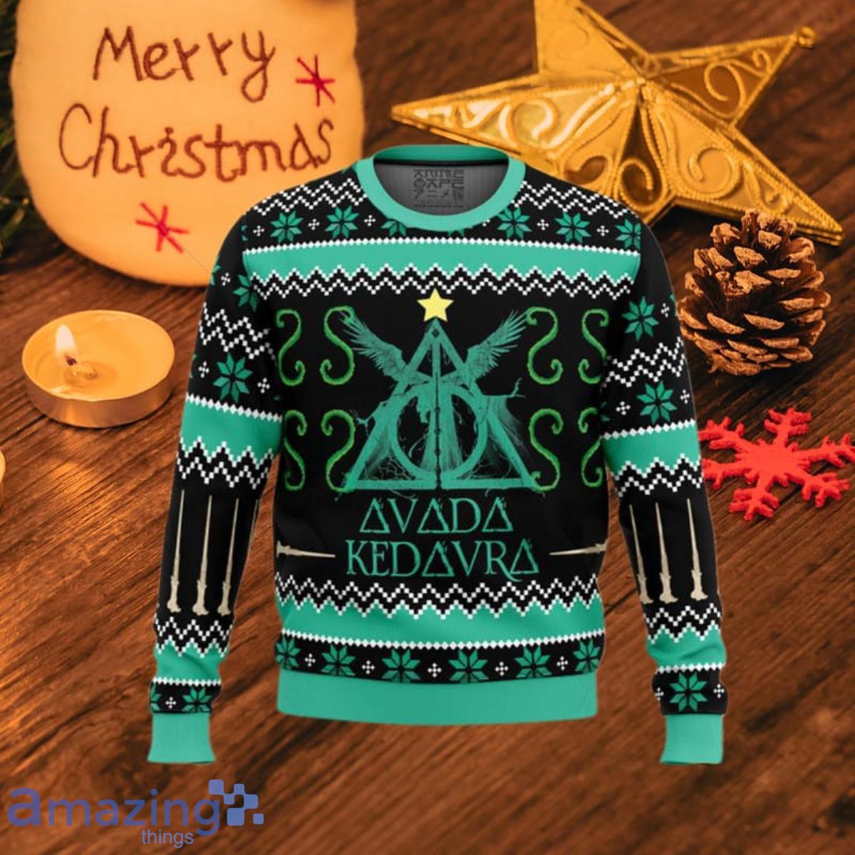 Harry Potter Avada Kedavra Ugly Christmas Sweaters Style Gift For Men And Women Product Photo 1