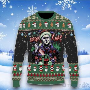 Have A Creepy X-Mas Custom Name And Number Christmas Ugly Sweater Product Photo 2