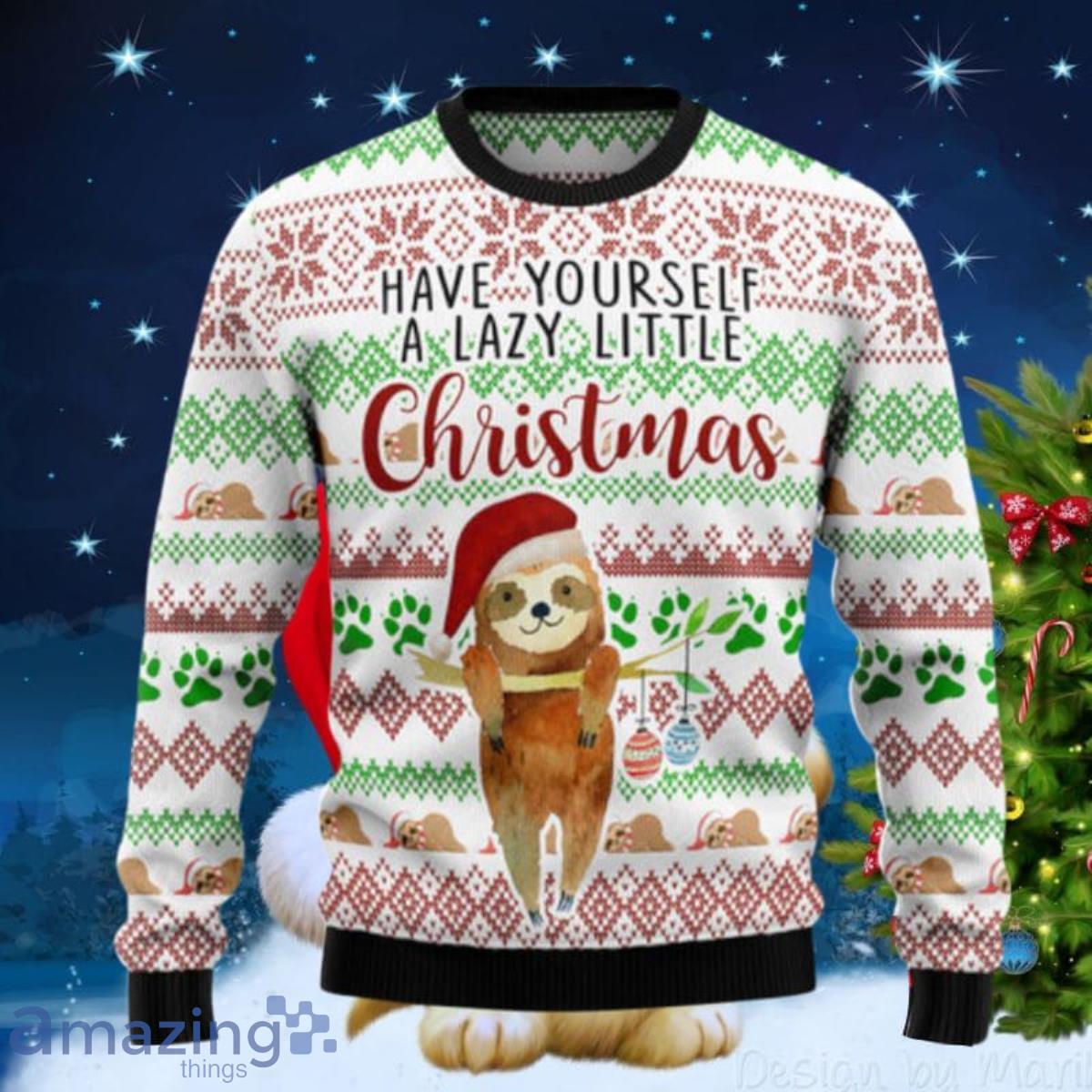 Have Yourself A Lazy Christmas Sloth Ugly Christmas Sweaters Impressive Gift image Have Yourself A Lazy Christmas Sloth Ugly Christmas Sweaters Impressive Gift Product Photo 1