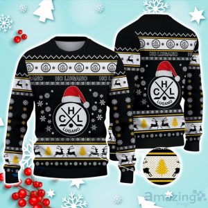 HC Lugano Ugly Christmas Sweater Ideal Gift For Fans Product Photo 1