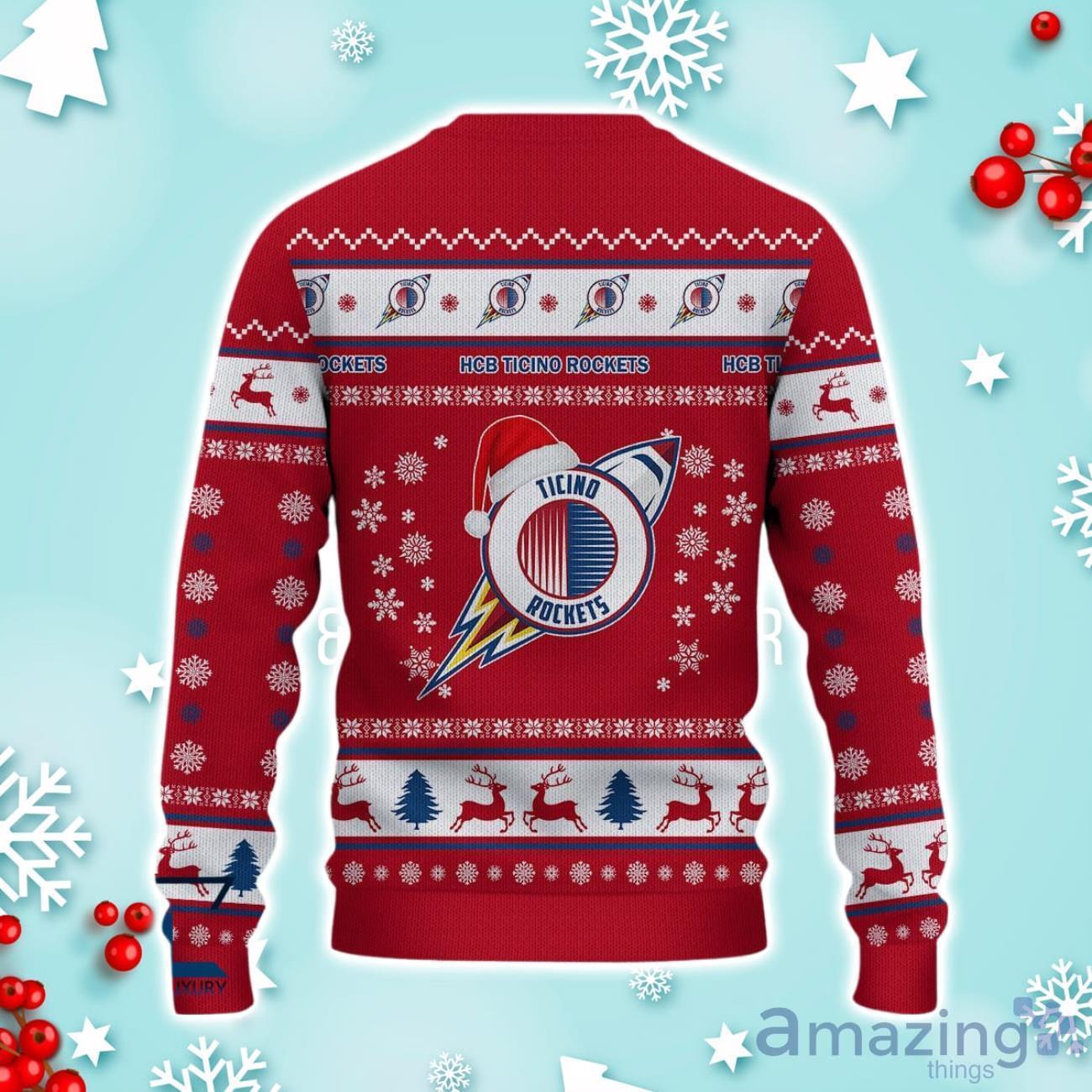HCB Ticino Rockets Ugly Christmas Sweater Ideal Gift For Fans image HCB Ticino Rockets Ugly Christmas Sweater Ideal Gift For Fans Product Photo 3