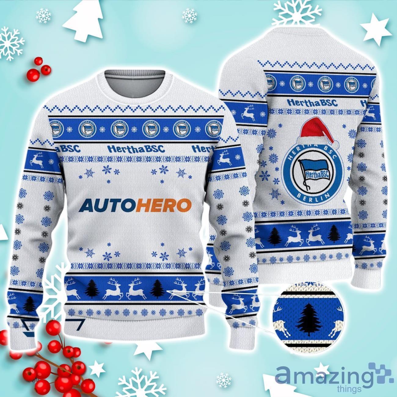 Hertha BSC Ugly Christmas Sweater Ideal Gift For Fans image Hertha BSC Ugly Christmas Sweater Ideal Gift For Fans Product Photo 1