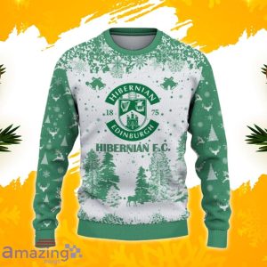 Hibernian F.C. Ugly Christmas Sweater, Xmas Gift Ideas 2023 For Fans Product Photo 2