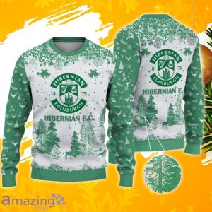 Hibernian F.C. Ugly Christmas Sweater, Xmas Gift Ideas 2023 For Fans Product Photo 1