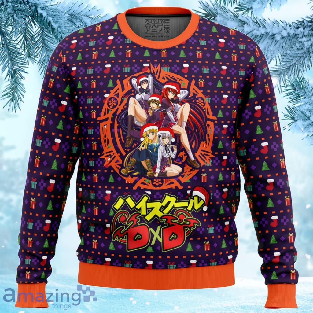 High School Dxd Dreaming His Own Harem Ugly Christmas Sweater Gift For Men And Women image High School Dxd Dreaming His Own Harem Ugly Christmas Sweater Gift For Men And Women Product Photo 1