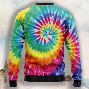 Hippie Tie Dye Color Ugly Christmas Sweater image Hippie Tie Dye Color Ugly Christmas Sweater Product Photo 2