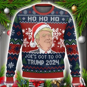 Ho Ho Ho Joe’s Got To Go Trump 2024 Ugly Christmas Sweater Cute Christmas Gift Product Photo 1