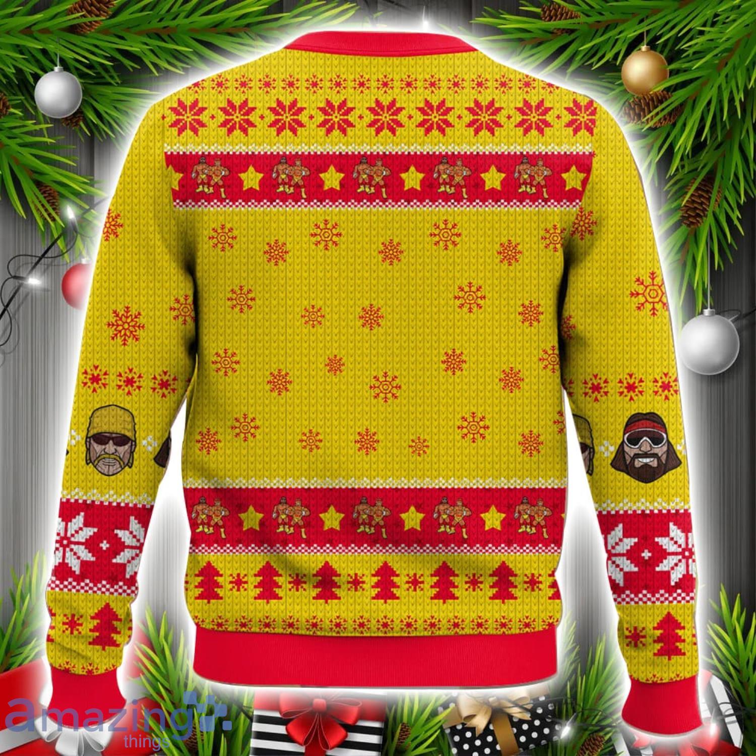 Hogan Macho Man Mega Powers Ugly Christmas Sweater Cute Christmas Gift image Hogan Macho Man Mega Powers Ugly Christmas Sweater Cute Christmas Gift Product Photo 2