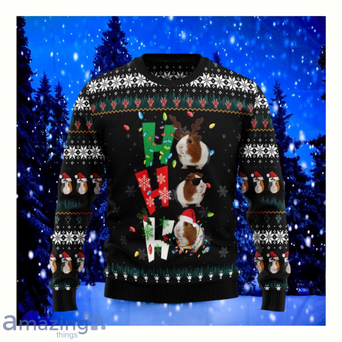 Hohoho Guinea Pig Ugly Christmas Sweater Best Gifts image Hohoho Guinea Pig Ugly Christmas Sweater Best Gifts Product Photo 1