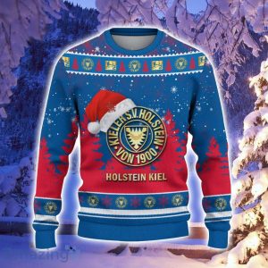 Holstein Kiel Logo Wearing Santa Hat Ugly Christmas Sweater Christmas Gift 3D Sweater Product Photo 2